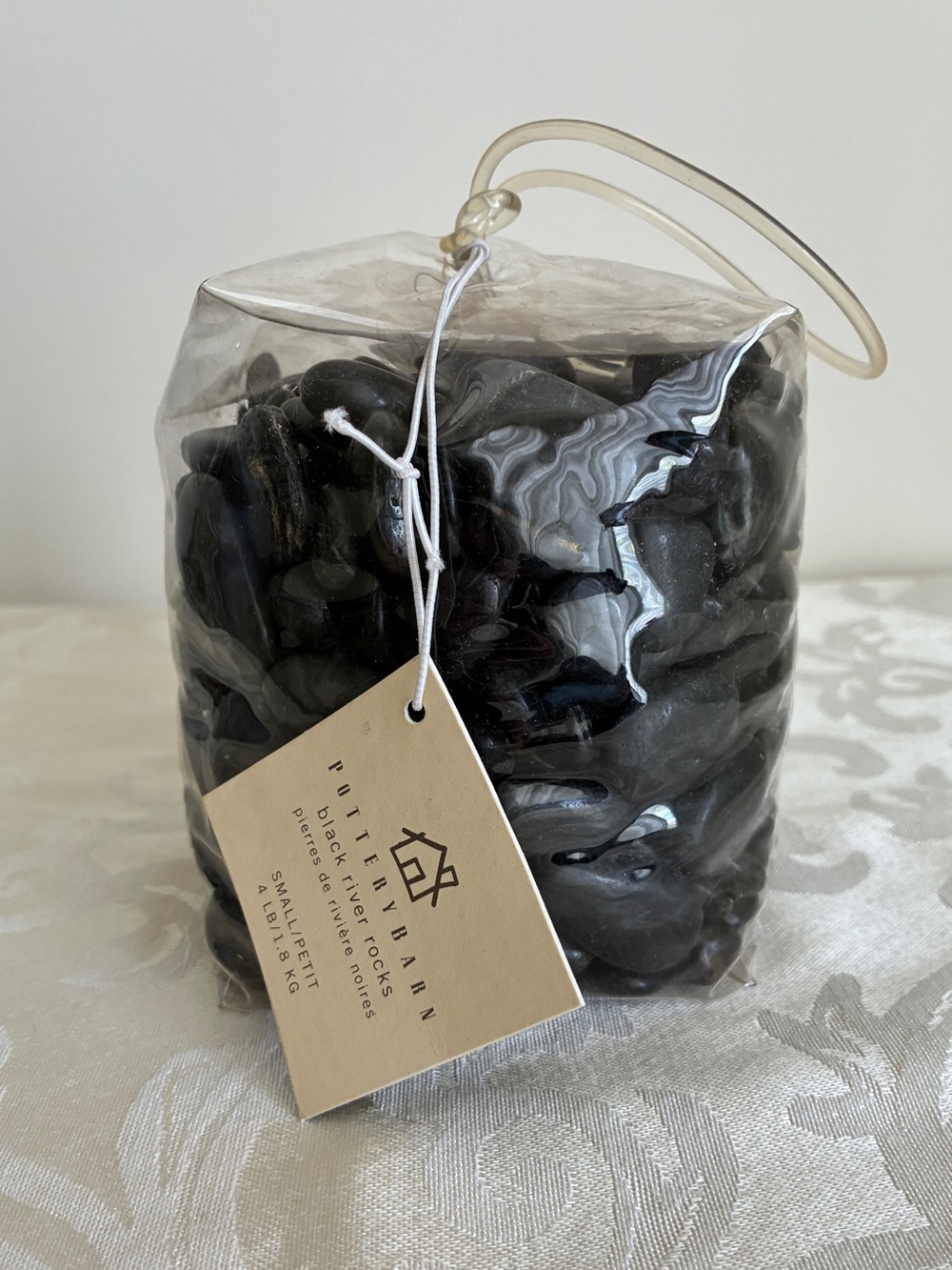 NWT Pottery Barn Black River Rocks 4-Pound Bag